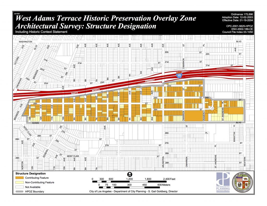 West adams terrace historic overlay zone