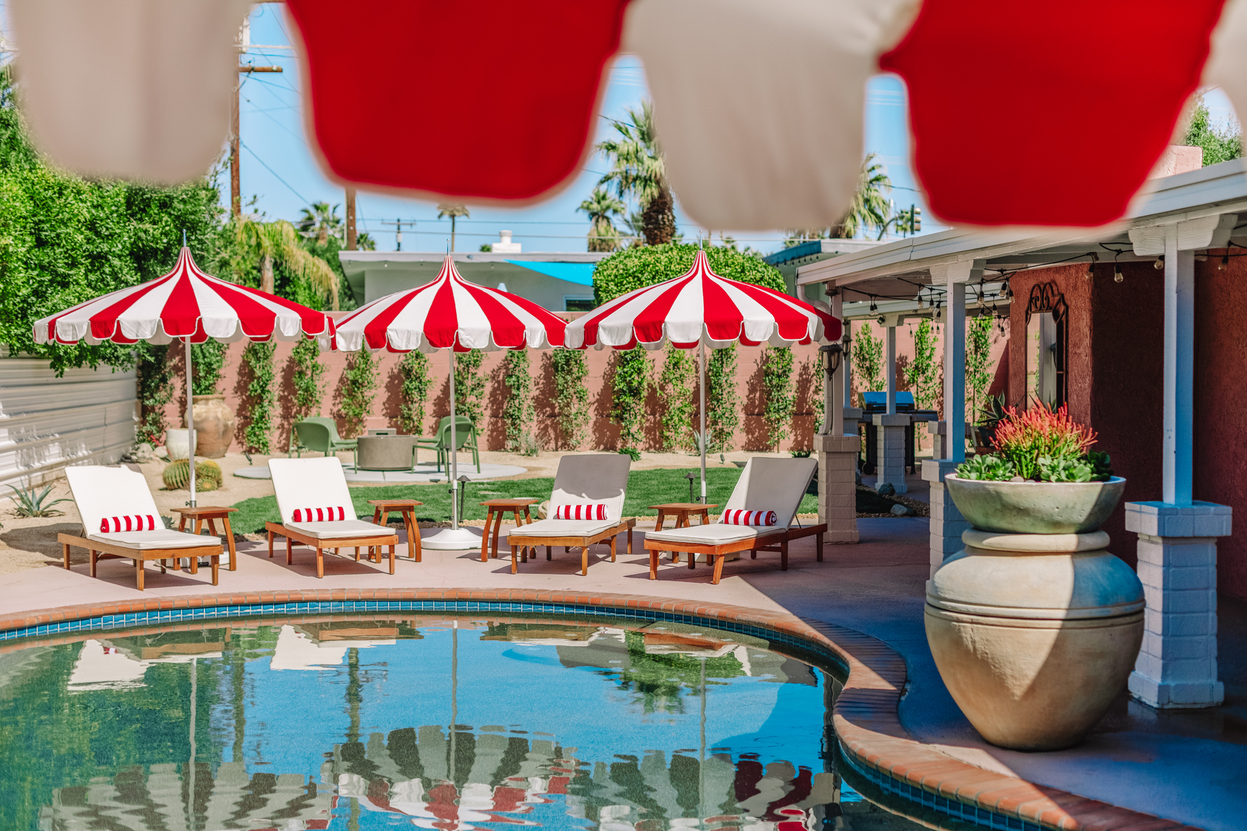 photo of back yard in Palm Springs home